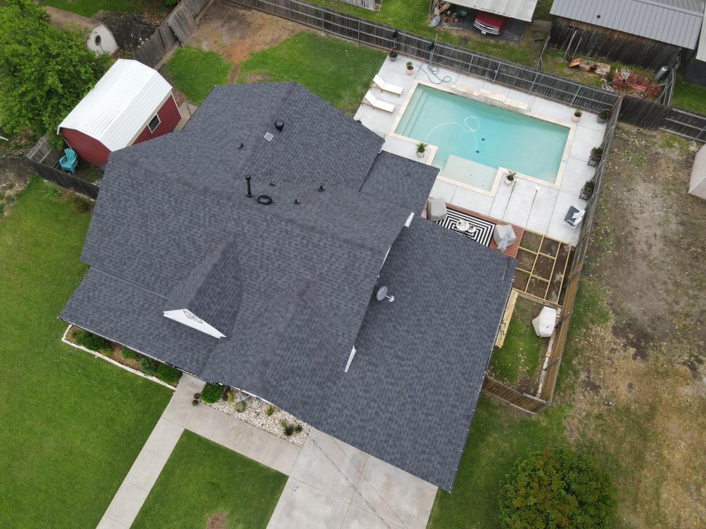 Beautiful New Roof Replacement with CertainTeed Moire Black Shingles